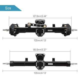 Foto 5 | Juego de Ejes De +4 Mm Extendidos Negros Para Axial Scx24 1/24 Rc Crawler - Venta Internacional