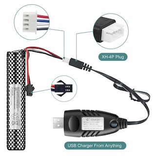 Foto 2 | Batería Airsoft De 11,1 V, 2000 Mah, Conector Sm2p Con Cargador Usb - Venta Internacional.