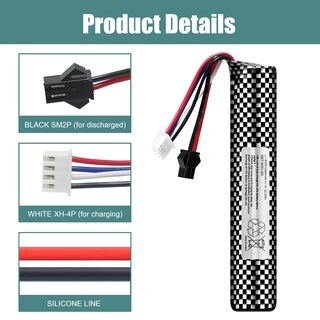 Foto 3 | Batería Airsoft De 11,1 V, 2000 Mah, Conector Sm2p Con Cargador Usb - Venta Internacional.