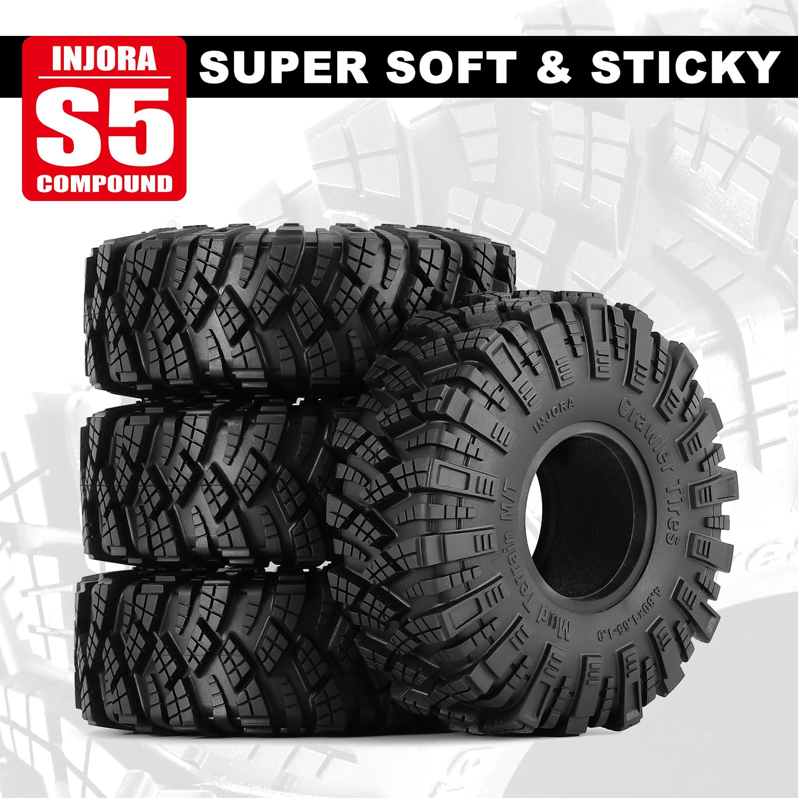 Foto 5 pulgar | Neumáticos Injora 1.9 S5 Kraken Claw Mud Terrain para 1/10 RC Crawler - Venta Internacional