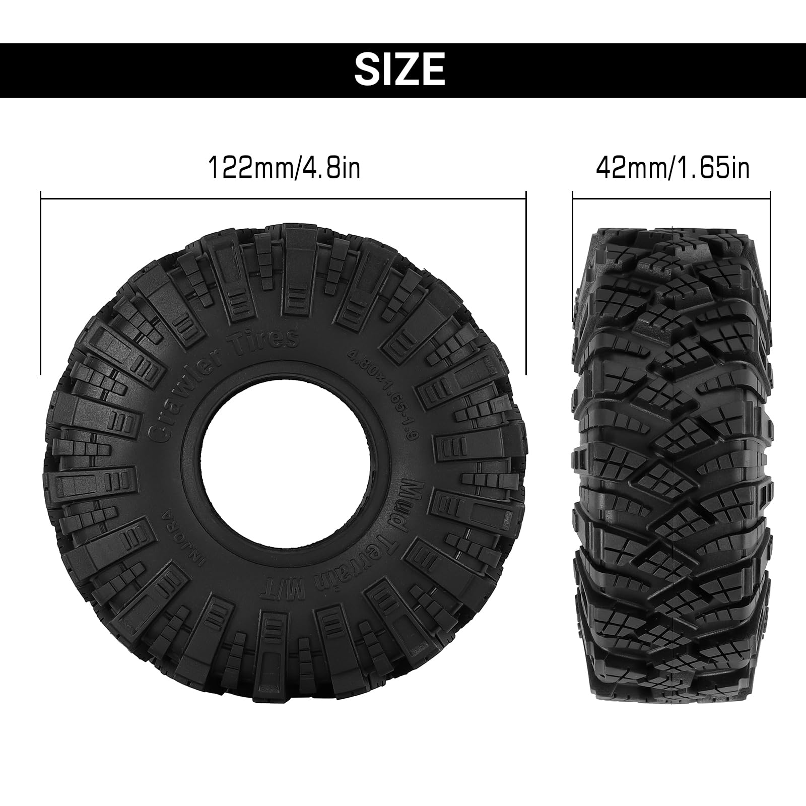 Foto 6 pulgar | Neumáticos Injora 1.9 S5 Kraken Claw Mud Terrain para 1/10 RC Crawler - Venta Internacional