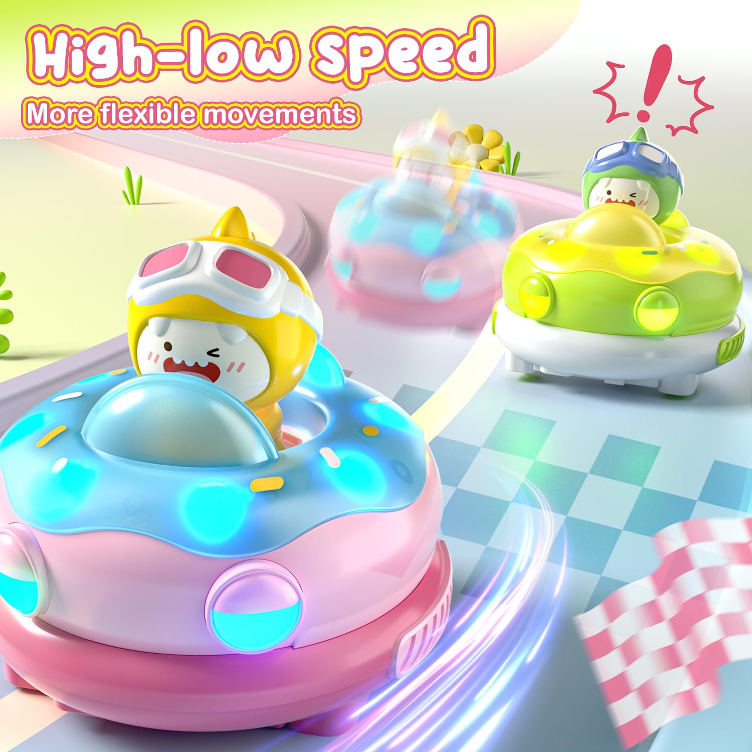 Foto 6 pulgar | Rc Bumper Car Deerc, Paquete De 2 Unidades Con Luces Led Y Música, Más De 6 Años - Venta Internacional.