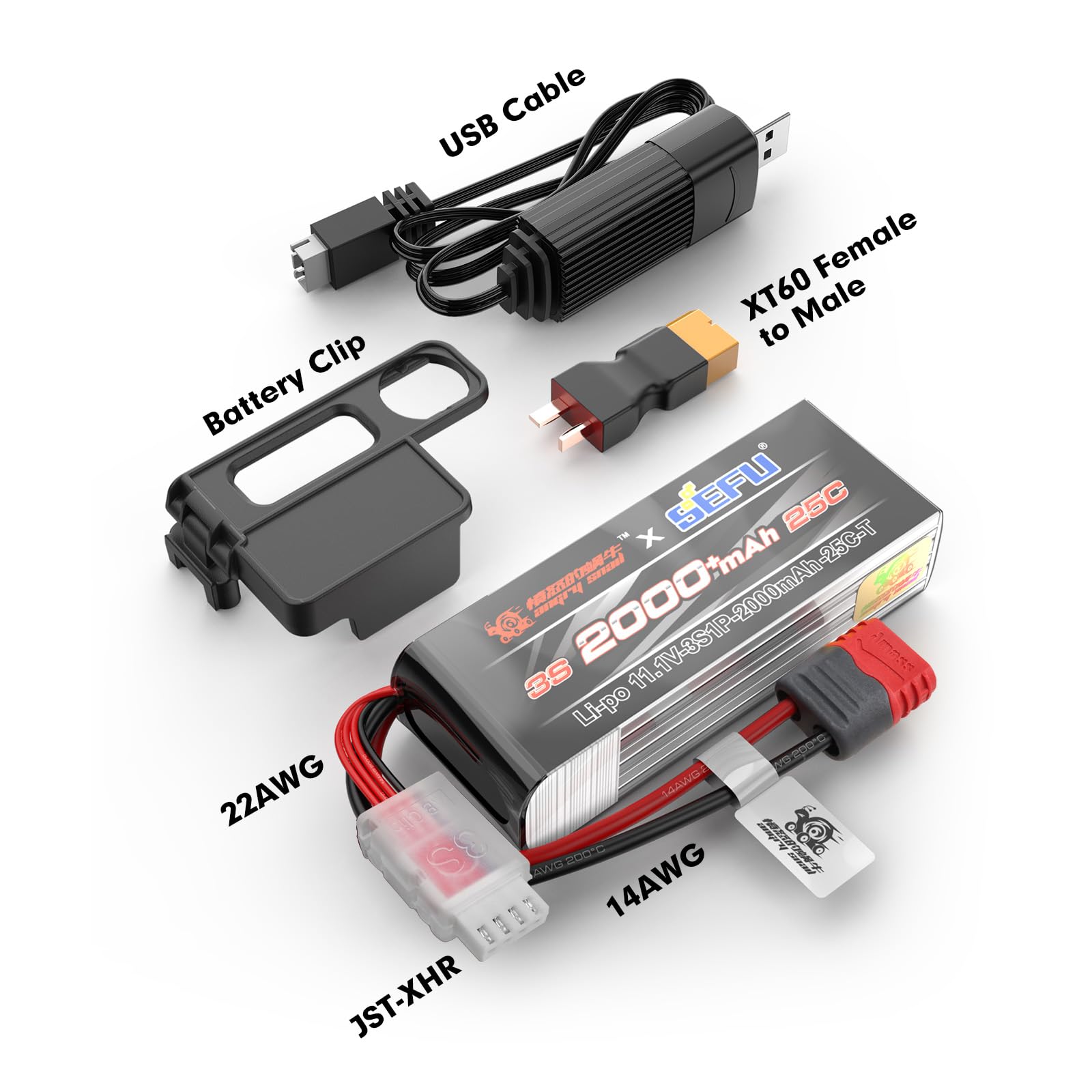 Foto 3 pulgar | Batería Hyper Go Angry Snail 3s2000, 11,1 V, 2000 Mah, 25 C, Lipo - Venta Internacional.