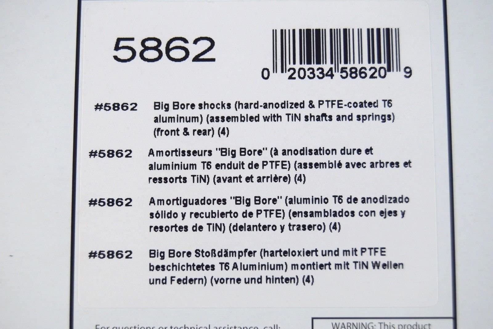 Foto 3 | Set De Amortiguadores Traxxas Big Bore 5862 Para Slash - Venta Internacional.