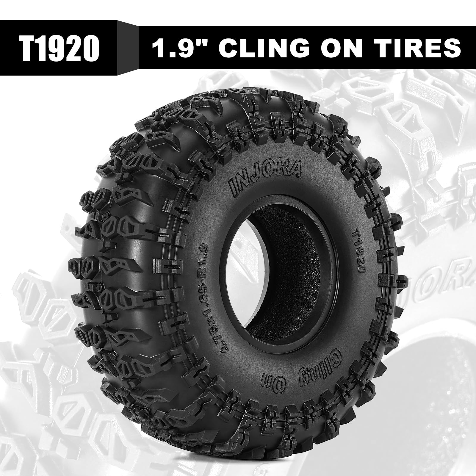 Foto 3 pulgar | Neumáticos Injora S5 1.9 Adhesivos De 120 X 42 Mm Para 1/10 Rc Crawler - Venta Internacional.