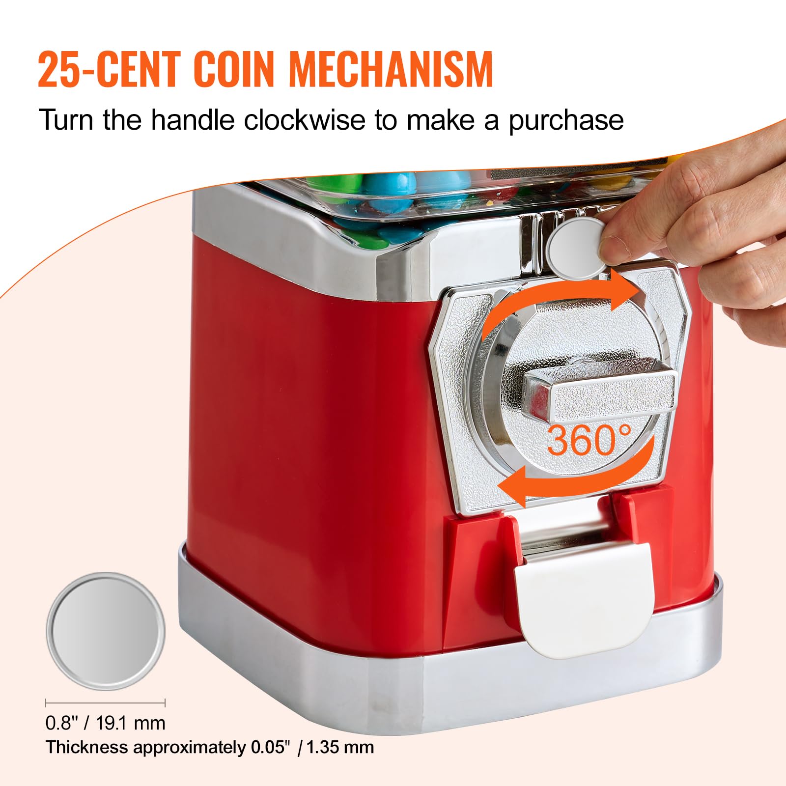 Foto 5 pulgar | Máquina Expendedora De Caramelos Vevor 17h Home Candy Vending Pc Red Kids - Venta Internacional.
