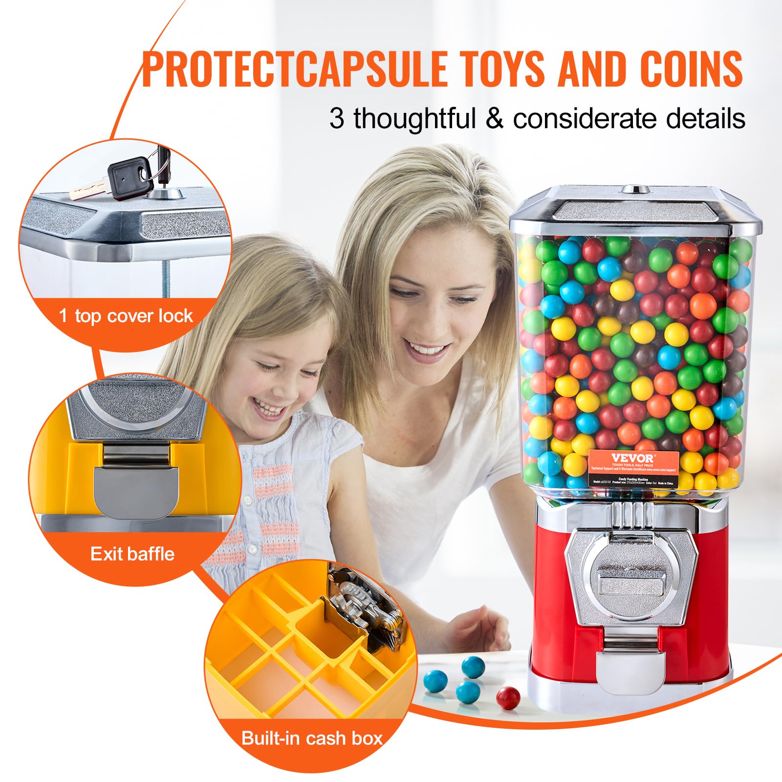 Foto 5 | Máquina Expendedora De Caramelos Vevor 17h Home Candy Vending Pc Red Kids - Venta Internacional.