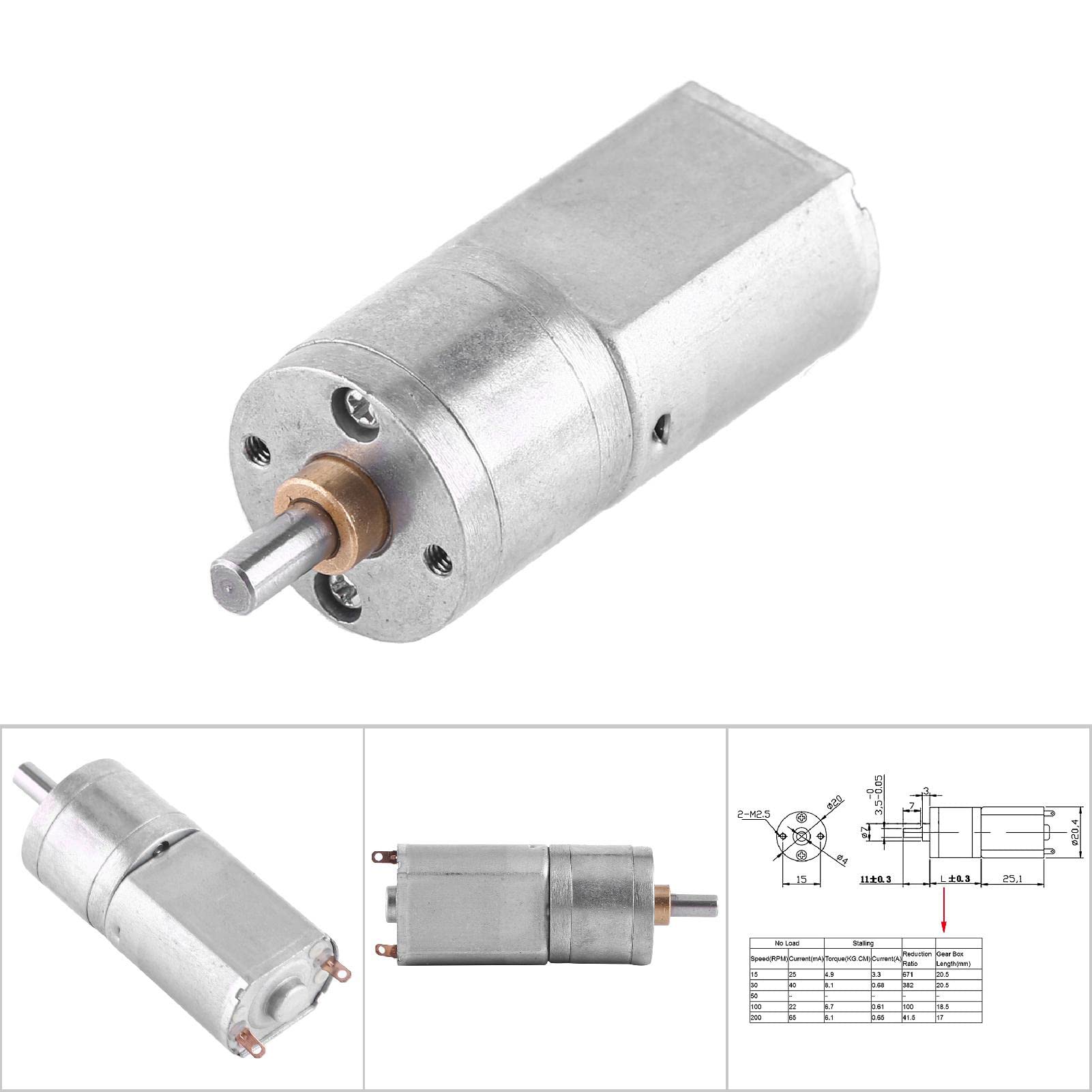 Foto 6 pulgar | Motor De Engranajes Hilitand Dc 12v Reversible De Alta Reducción 15-200 Rpm - Venta Internacional.
