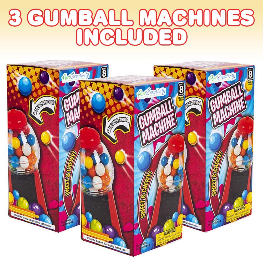 Foto 2 | Juego De 3 Unidades Gumball Machine Artcreativity Para Niños Con Monedero - Venta Internacional.