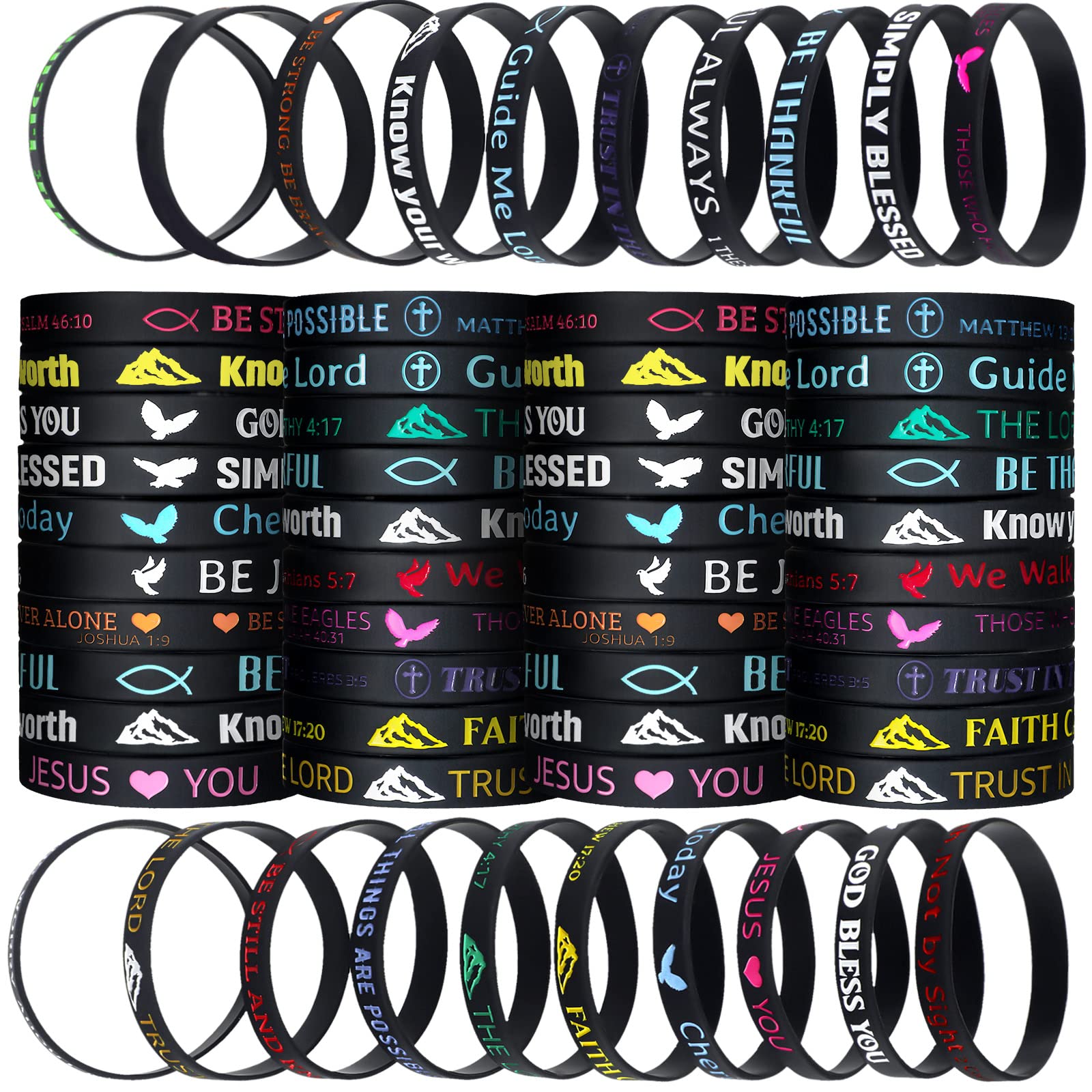 Foto 1 | Pulseras Skylety Bible Verse en Inglés 120 Unidades - Venta Internacional