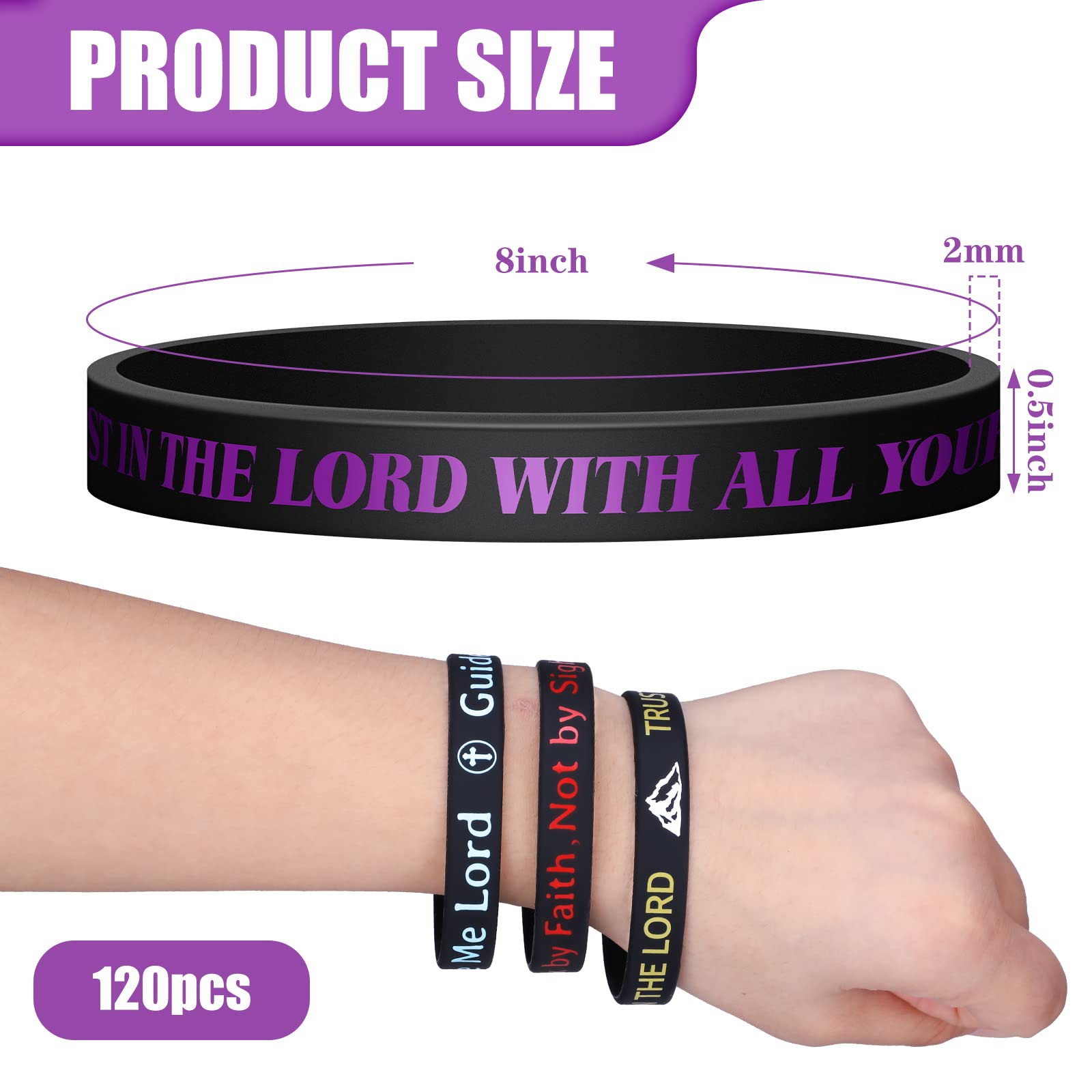 Foto 2 | Pulseras Skylety Bible Verse en Inglés 120 Unidades - Venta Internacional