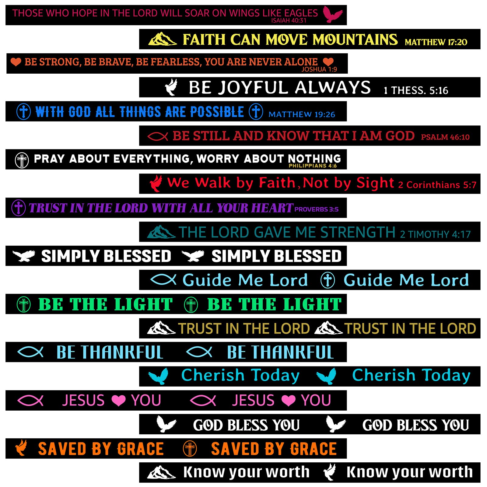 Foto 3 | Pulseras Skylety Bible Verse en Inglés 120 Unidades - Venta Internacional