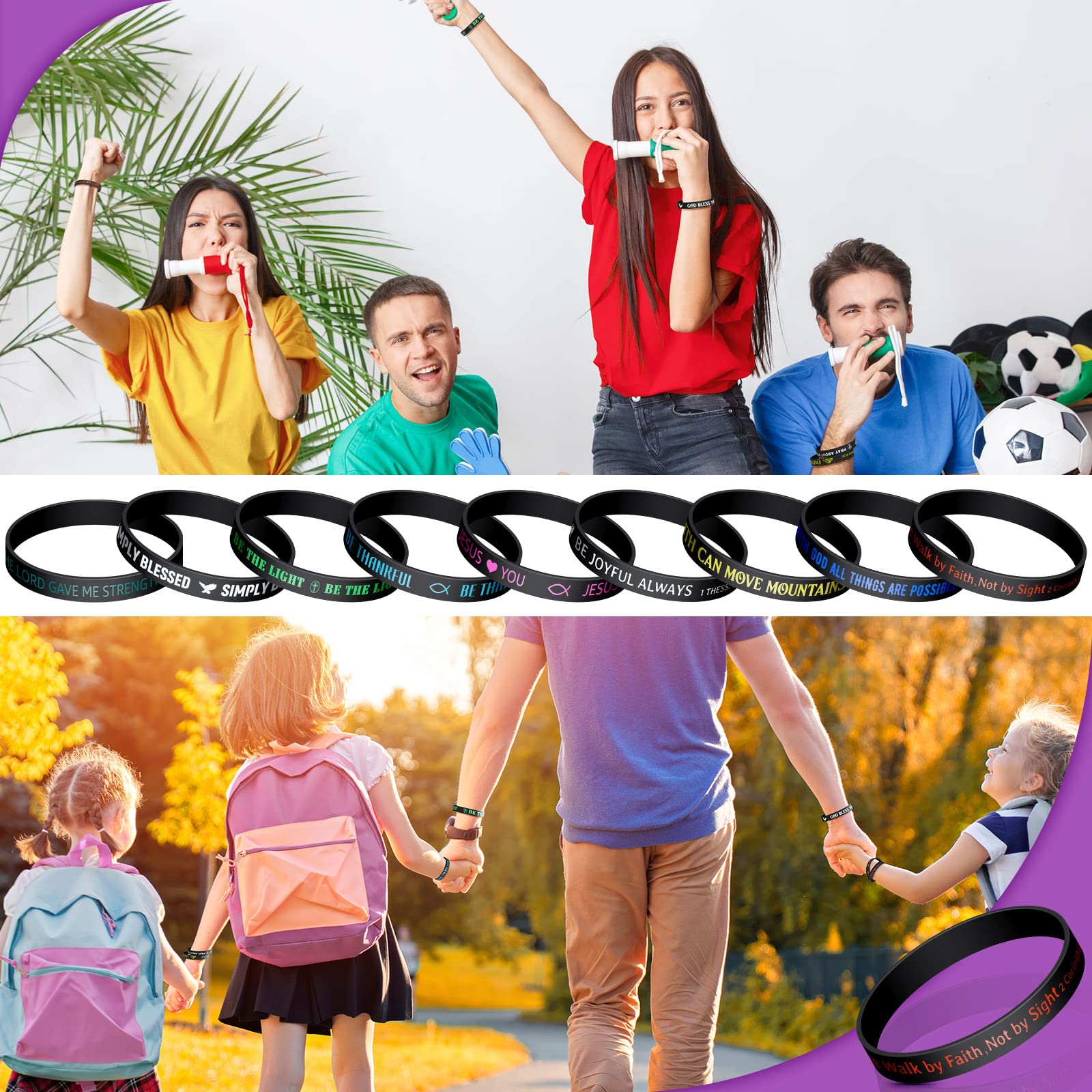 Foto 7 | Pulseras Skylety Bible Verse en Inglés 120 Unidades - Venta Internacional