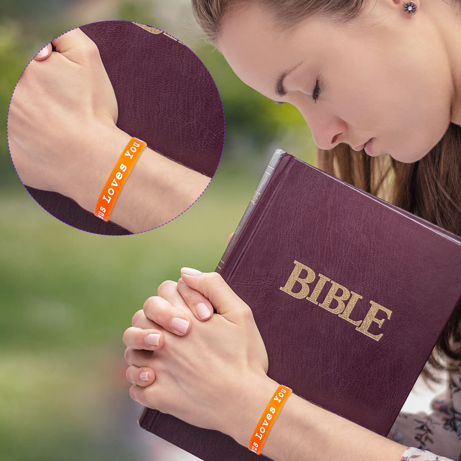 Foto 8 pulgar | Pulseras de Silicona Skylety Jesus Loves You para Niños 30 Piezas - Venta Internacional