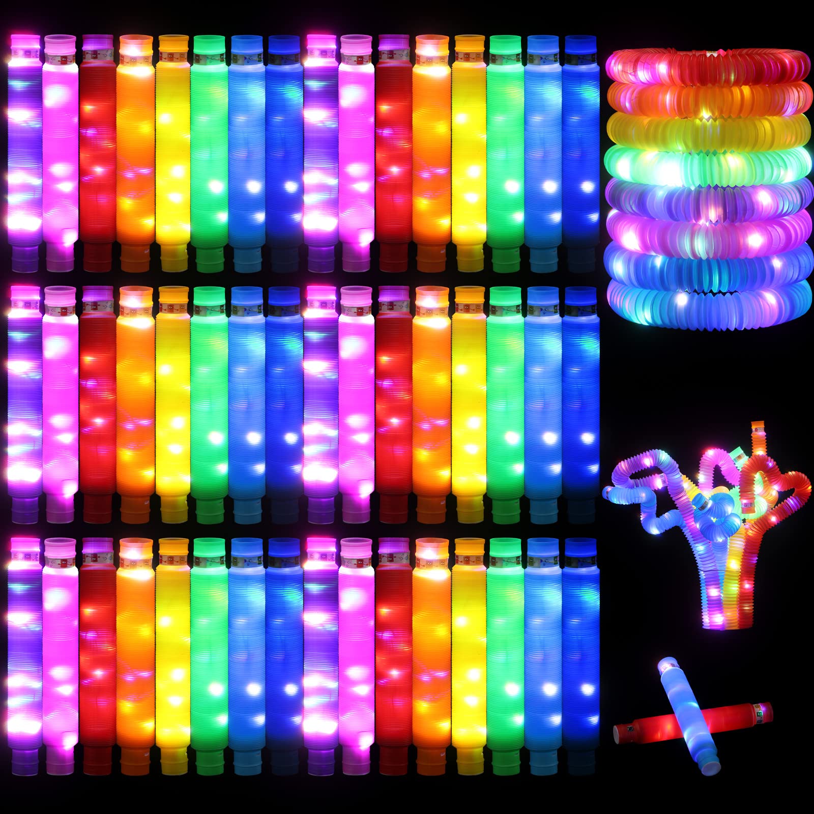 Foto 2 pulgar | Juguetes Sensoriales Led Glow Sticks Sratte Para Autismo, 48 Unidades - Venta Internacional.