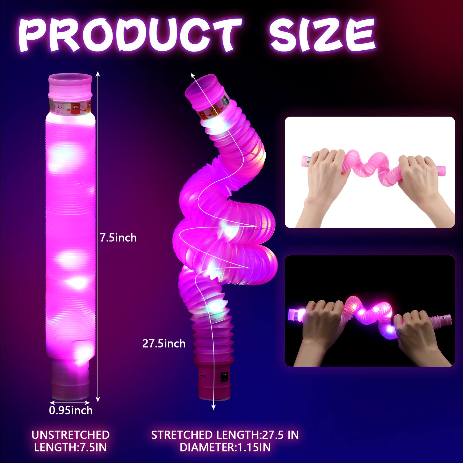 Foto 3 pulgar | Juguetes Sensoriales Led Glow Sticks Sratte Para Autismo, 48 Unidades - Venta Internacional.