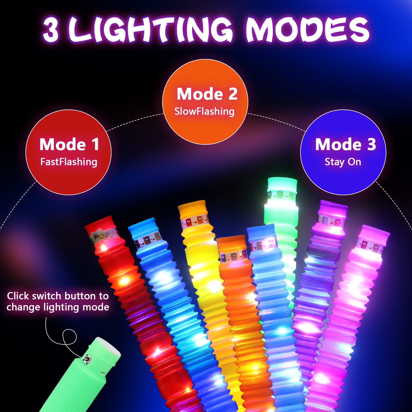 Foto 4 | Juguetes Sensoriales Led Glow Sticks Sratte Para Autismo, 48 Unidades - Venta Internacional.