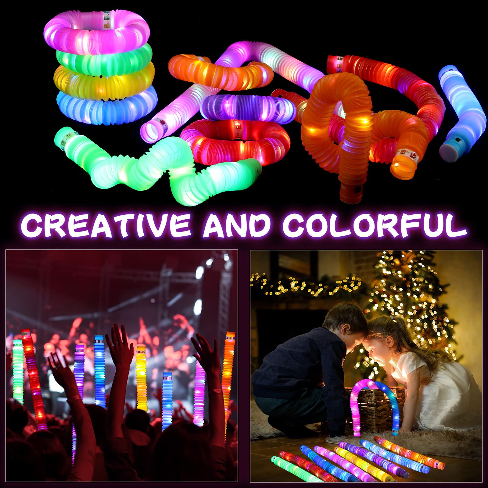 Foto 7 pulgar | Juguetes Sensoriales Led Glow Sticks Sratte Para Autismo, 48 Unidades - Venta Internacional.