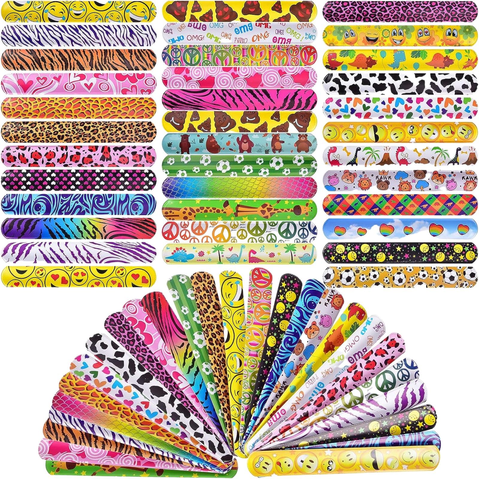 Foto 2 pulgar | Pulseras Slap Fun Little Toys, 72 Unidades, Para Regalos De Fiesta Para Niños - Venta Internacional.