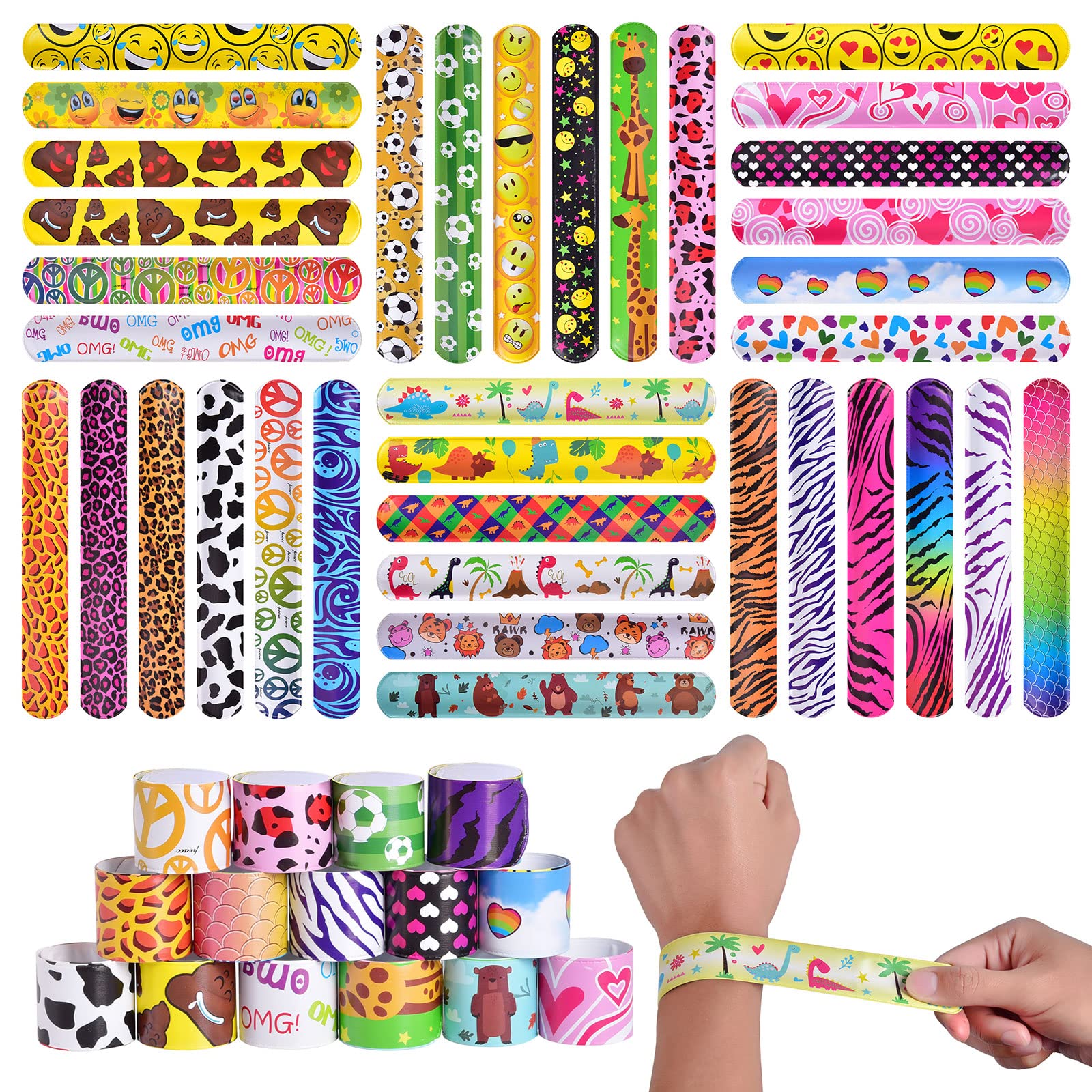 Foto 3 pulgar | Pulseras Slap Fun Little Toys, 72 Unidades, Para Regalos De Fiesta Para Niños - Venta Internacional.