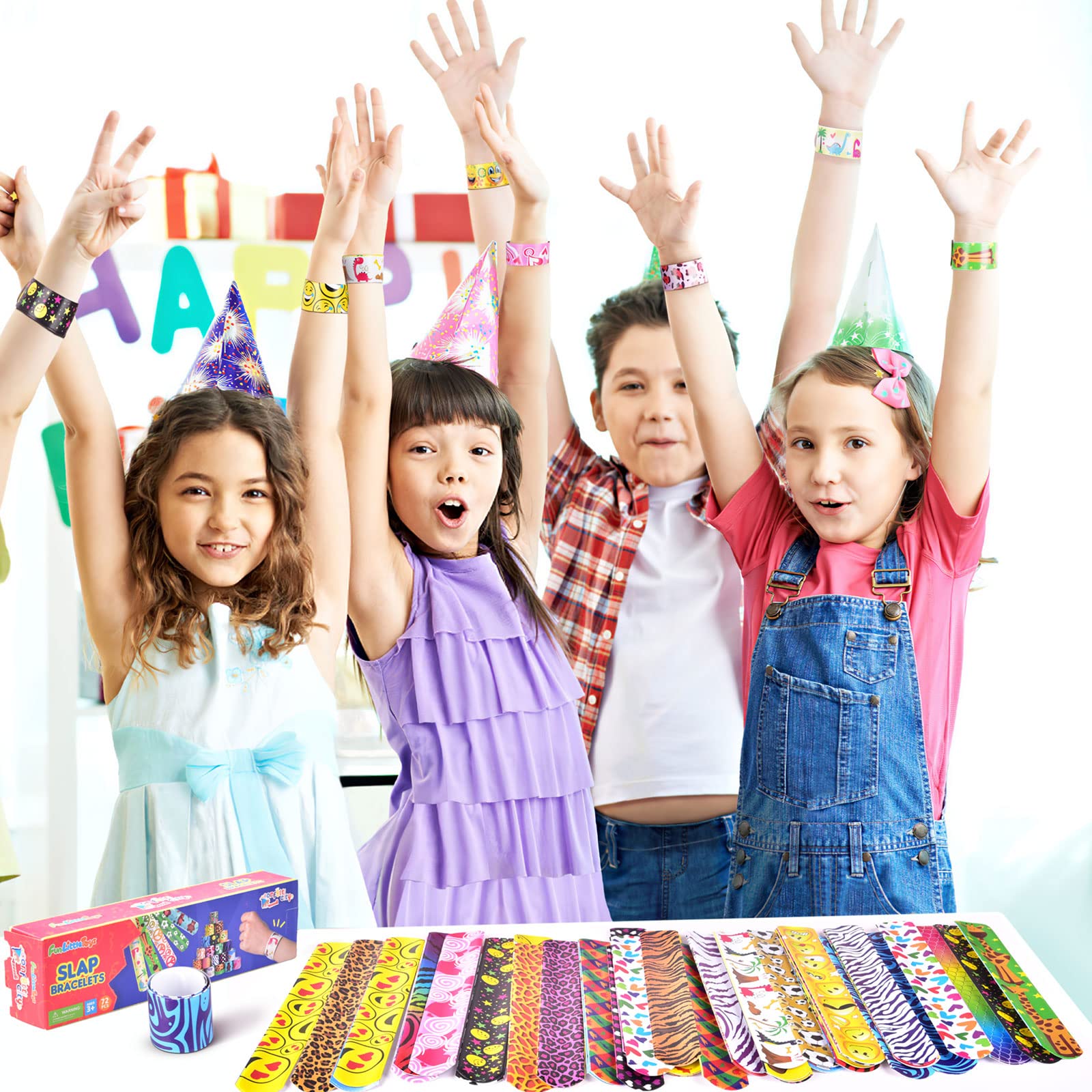 Foto 5 pulgar | Pulseras Slap Fun Little Toys, 72 Unidades, Para Regalos De Fiesta Para Niños - Venta Internacional.