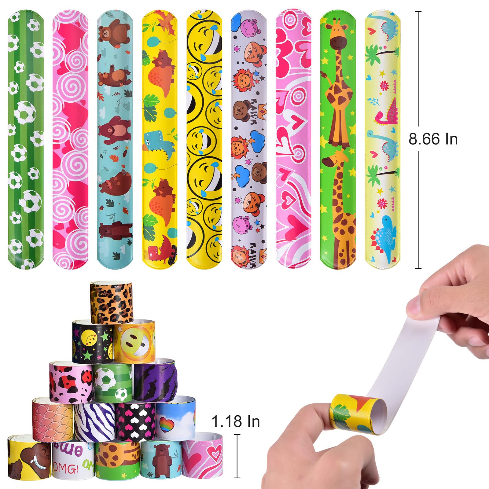 Foto 6 pulgar | Pulseras Slap Fun Little Toys, 72 Unidades, Para Regalos De Fiesta Para Niños - Venta Internacional.
