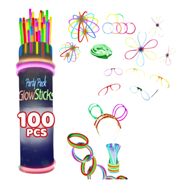 Foto 2 pulgar | 100 Xtellar Pulseras Neón Fosforescente Glow Stick Fiestas Eventos
