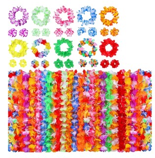 Foto 1 | 40 Xtellar Piezas Collaresy Pulseras Hawaiano Flores Para Fiestas (10 Collares + 20 Culseras + 10 Diademas)