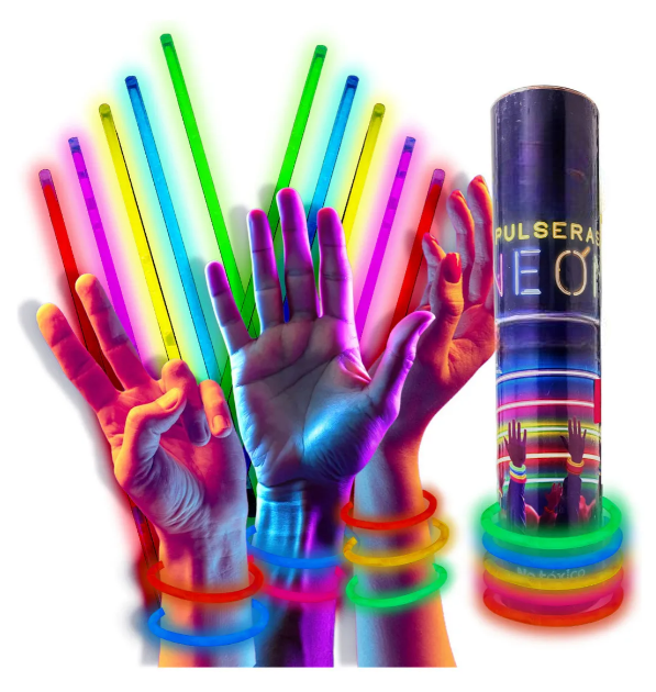 Foto 4 | 50 Xtellar Pulseras Neón Fosforescente Glow Stick Fiestas Eventos