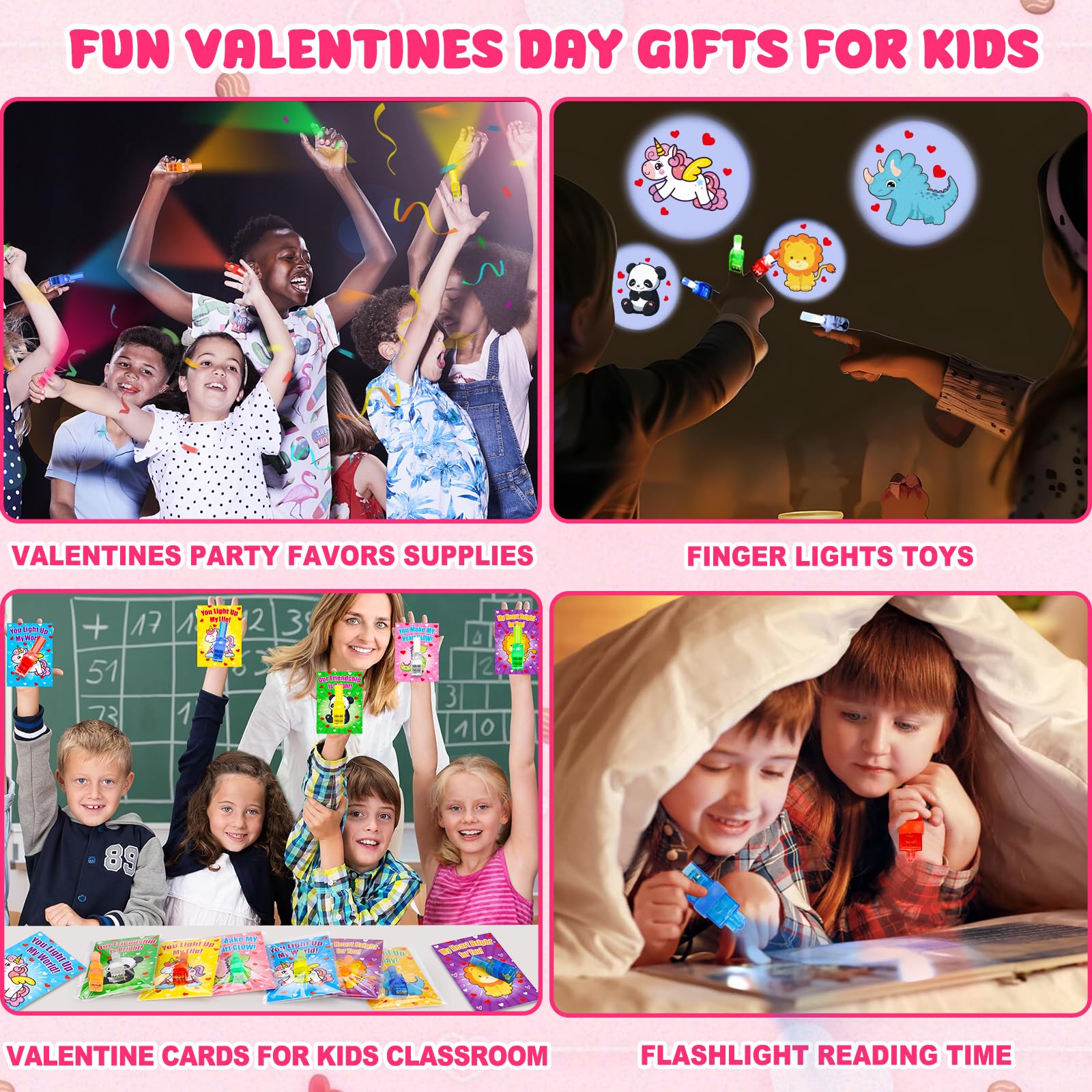 Foto 7 pulgar | Luces Led Con Dedos Augtoy, Tarjetas De San Valentín Para Niños, 28 Unidades - Venta Internacional.