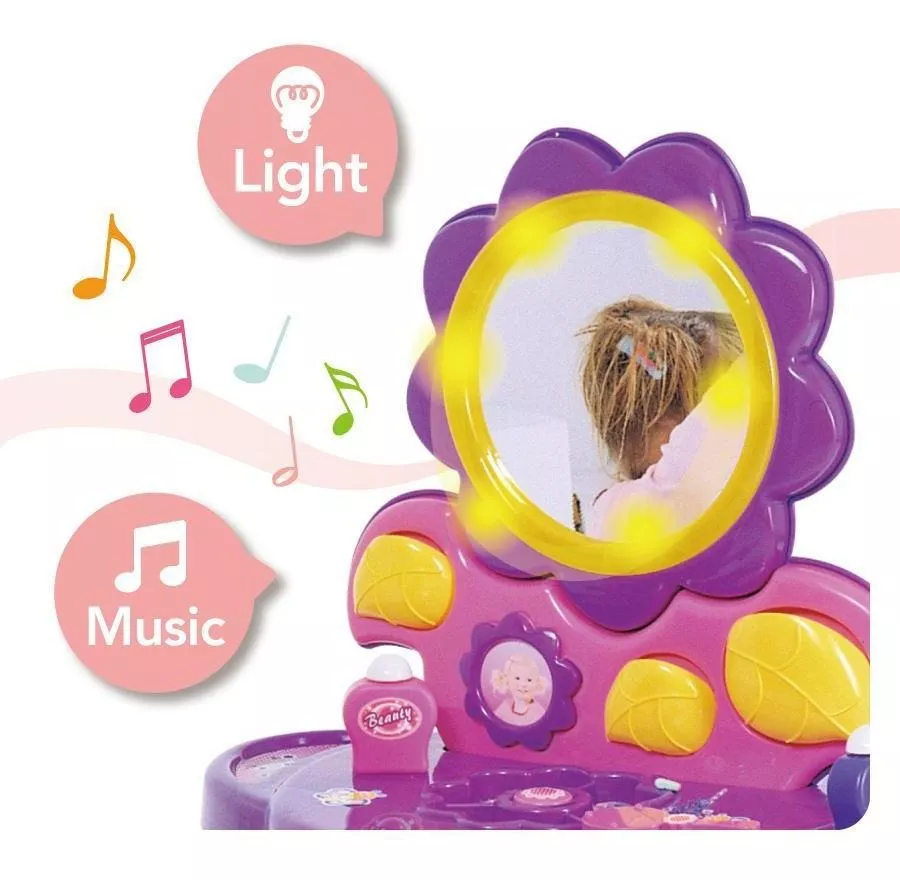 Foto 2 | Tocador Beauty Queen Mytoy 5556 Multicolor con Luz y Música