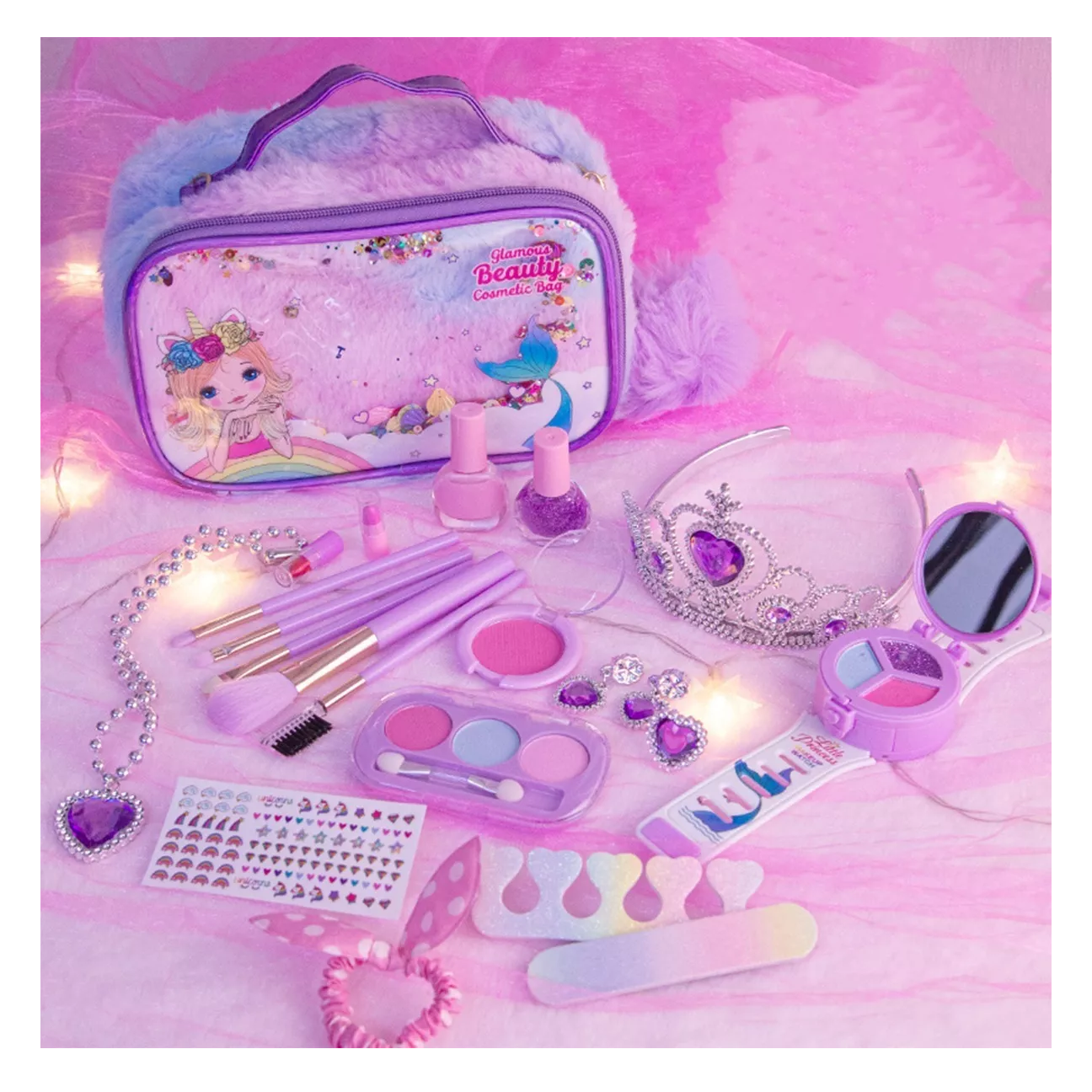 Foto 4 pulgar | Juego De Maquillaje Belug para Niñas Real Lavable con Bolsa