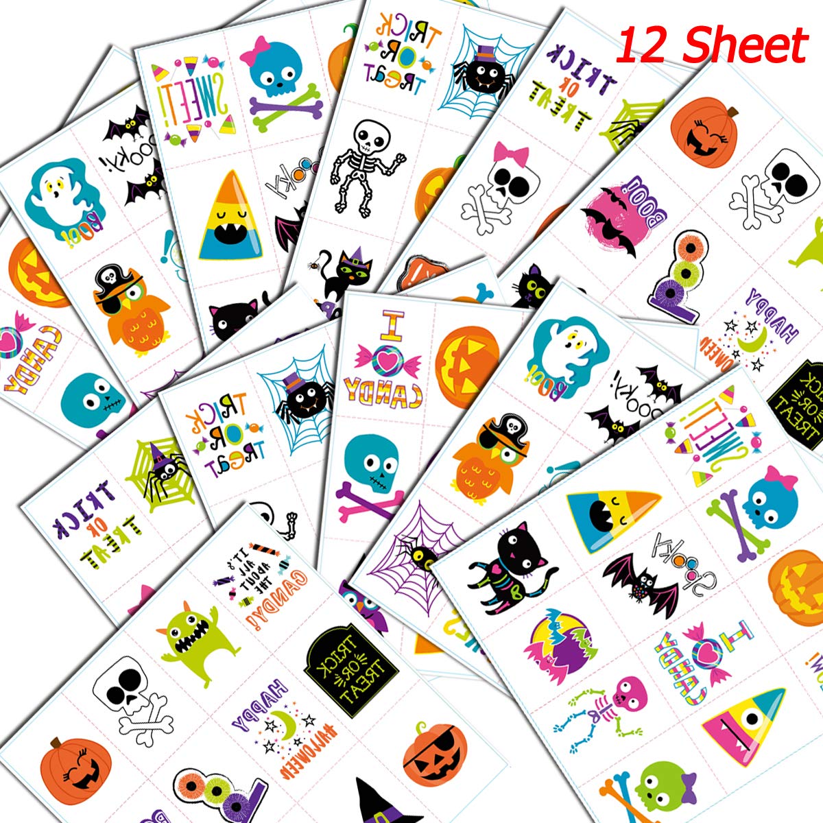 Foto 4 pulgar | Tatuajes Temporales Bolzra Halloween 144 Unidades Para Niños Con 72 Diseños - Venta Internacional.