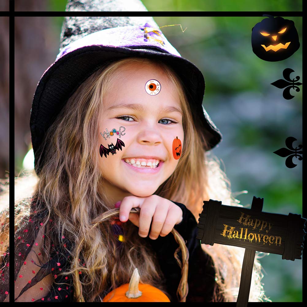 Foto 6 | Tatuajes Temporales Bolzra Halloween 144 Unidades Para Niños Con 72 Diseños - Venta Internacional.