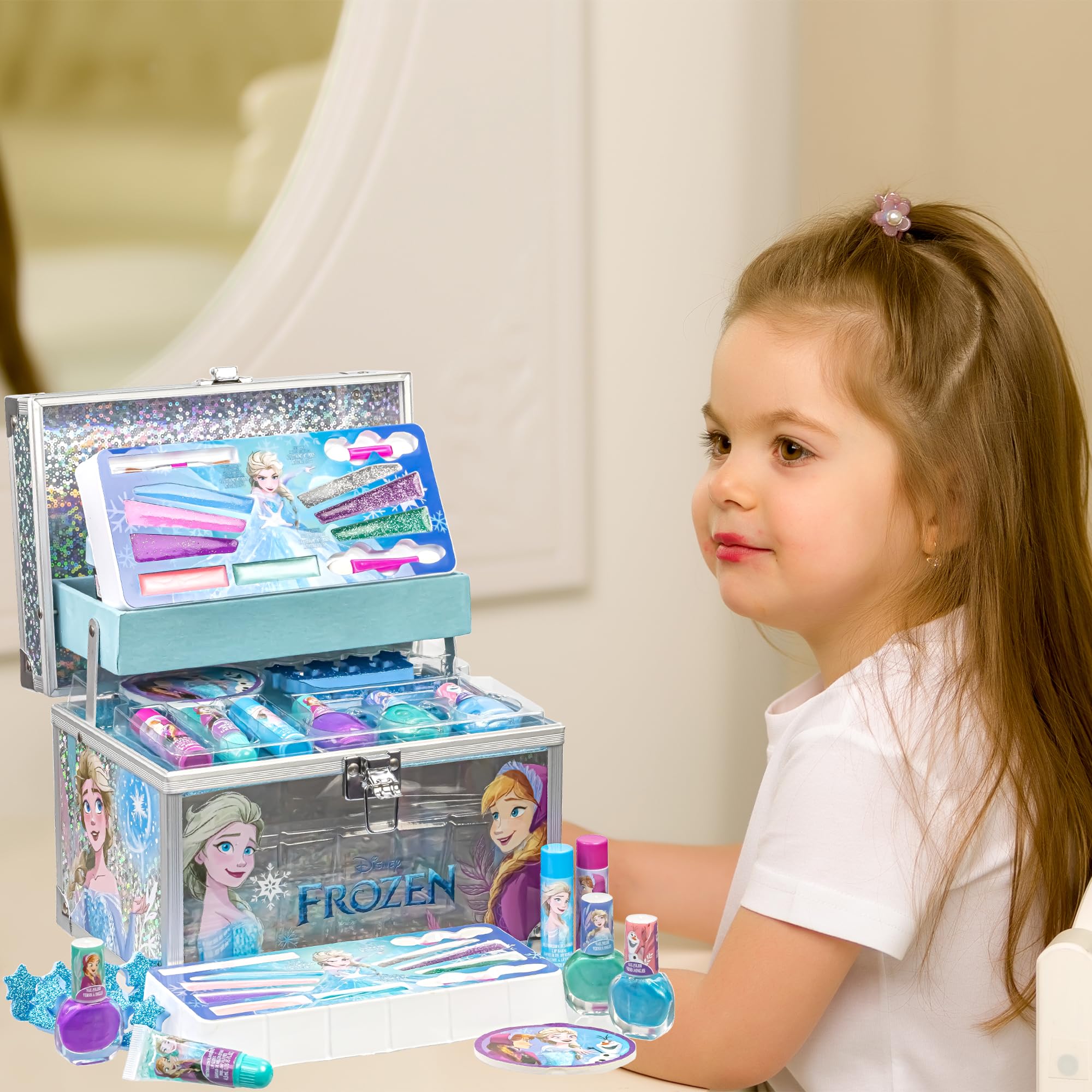 Foto 4 pulgar | Set De Belleza Townley Girl Disney Frozen Con Funda De Tren Para Niñas - Venta Internacional.