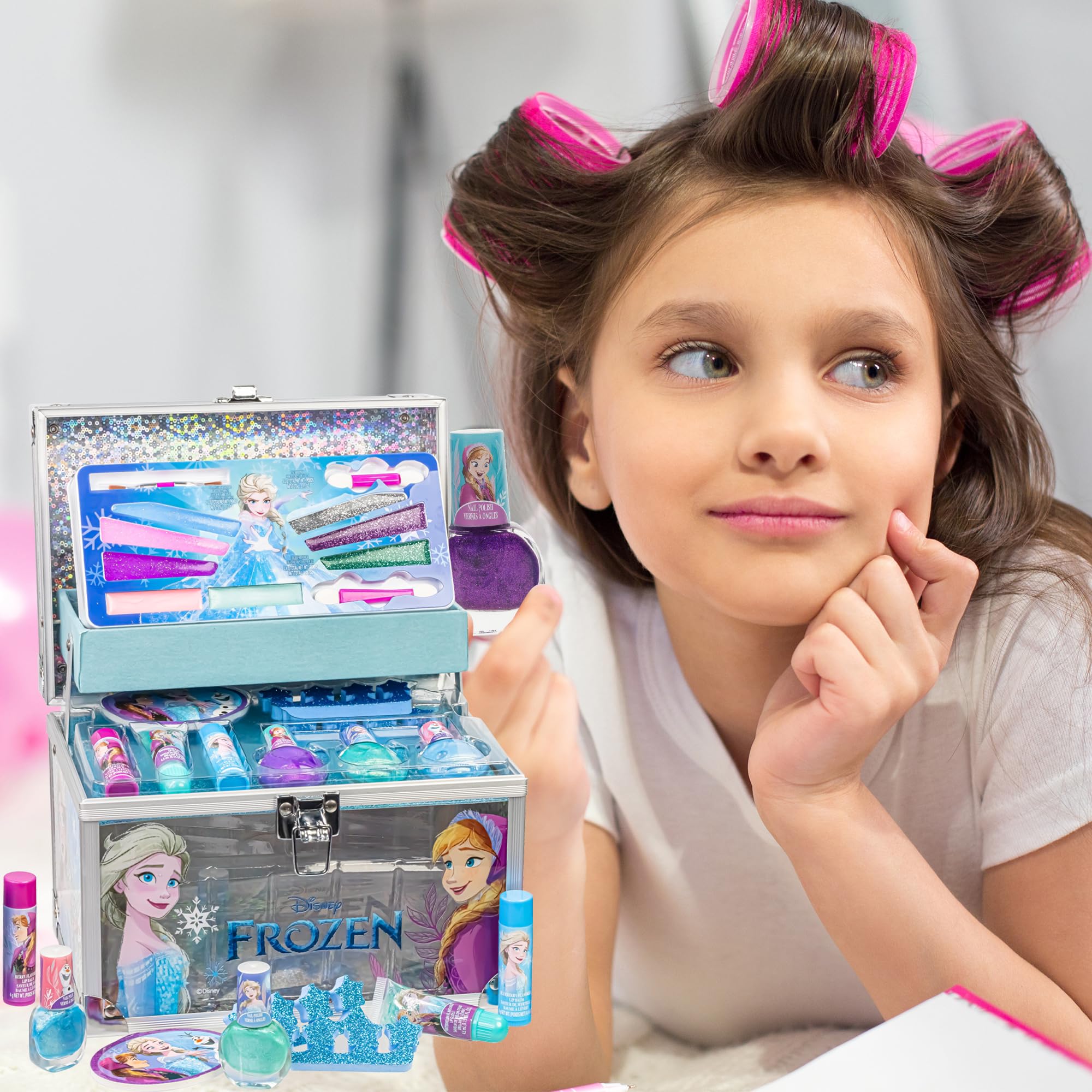 Foto 6 pulgar | Set De Belleza Townley Girl Disney Frozen Con Funda De Tren Para Niñas - Venta Internacional.