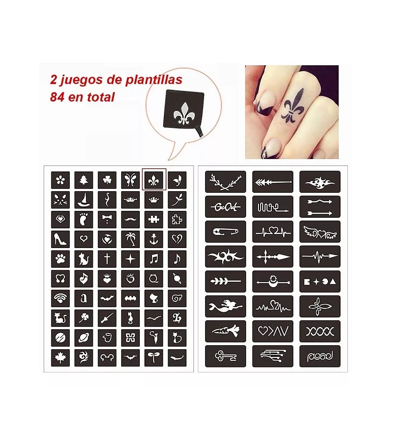 Foto 4 pulgar | Kit Básico Para Tatuajes Belug Henna Natural Temporales Multicolor
