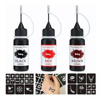 Foto 5 | Kit Básico Para Tatuajes Belug Henna Natural Temporales Multicolor