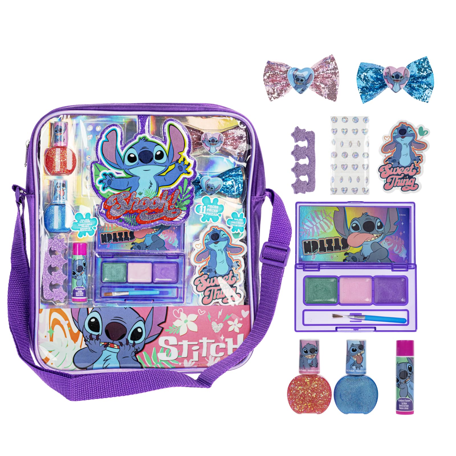 Foto 2 pulgar | Bandolera Rellena De Maquillaje Disney Lilo And Stitch Para Niñas - Venta Internacional.