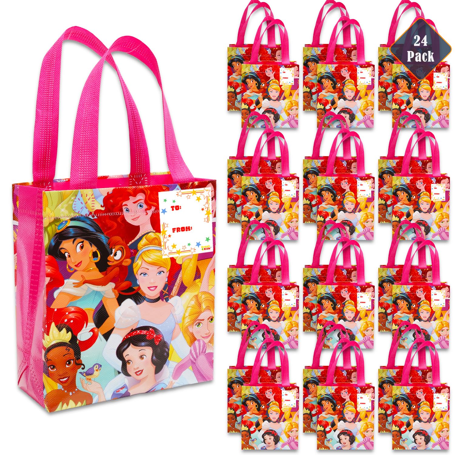Set De Bolsas Para Regalo De Fiesta Con Princesas De Disney, Paquete De 24 Para Niños - Venta Internacional.