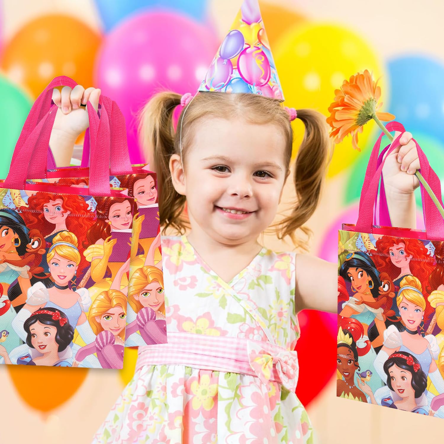 Foto 5 pulgar | Set De Bolsas Para Regalo De Fiesta Con Princesas De Disney, Paquete De 24 Para Niños - Venta Internacional.