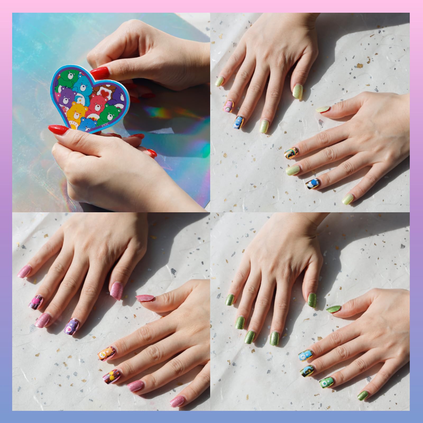 Foto 6 pulgar | Press On Nails Townley Girl Care Bears 36 Unidades Para Niños Mayores De 6 Años - Venta Internacional.