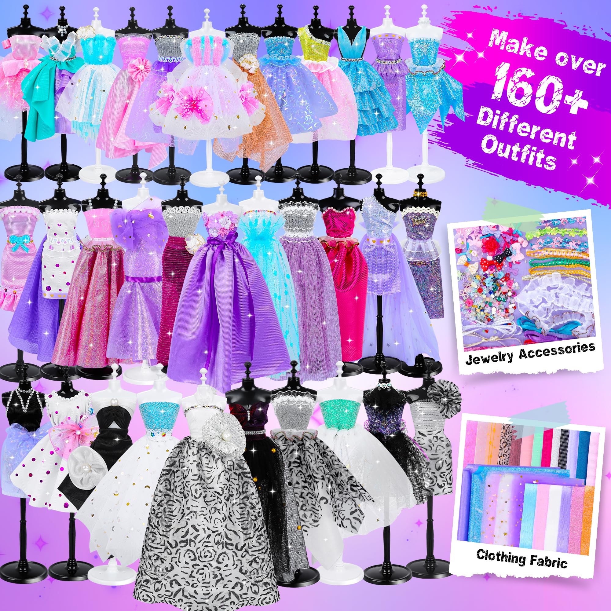 Foto 2 | Kit De Diseñador De Moda Minifun Con Más De 1500 Piezas Para Niñas De 6 A 12 Años - Venta Internacional.