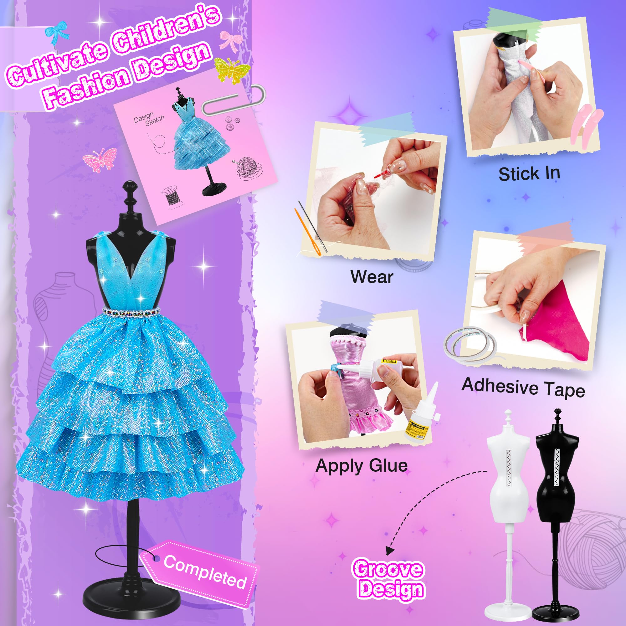 Foto 4 | Kit De Diseñador De Moda Minifun Con Más De 1500 Piezas Para Niñas De 6 A 12 Años - Venta Internacional.