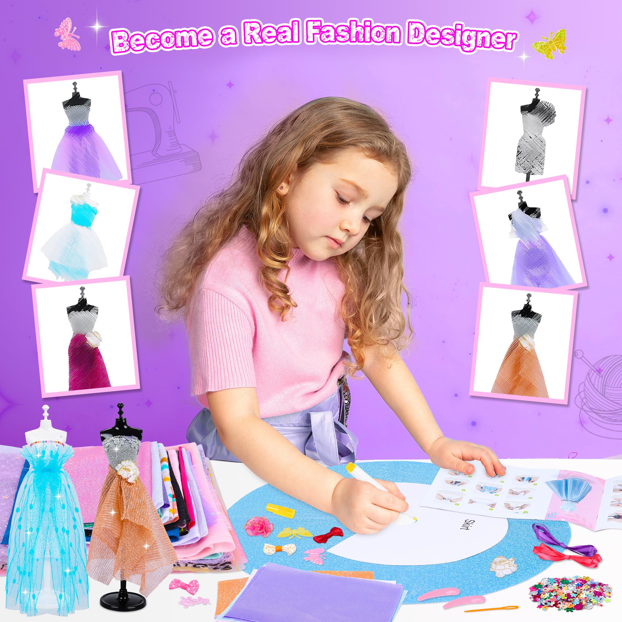 Foto 5 | Kit De Diseñador De Moda Minifun Con Más De 1500 Piezas Para Niñas De 6 A 12 Años - Venta Internacional.