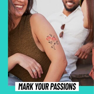 Foto 3 | Marcadores De Tatuaje Temporales Bic Bodymark Henna Vibes, Paquete De 2 - Venta Internacional.
