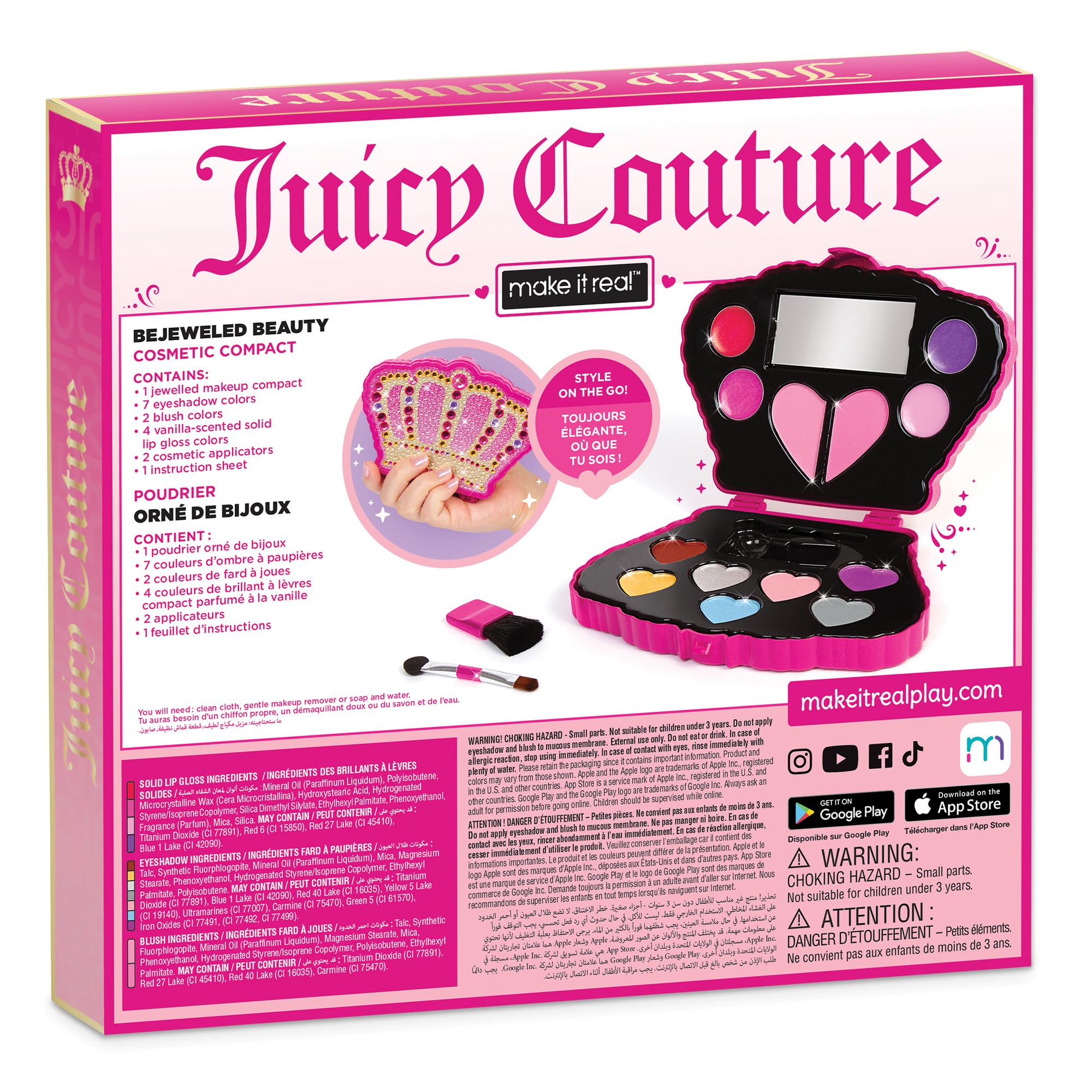 Foto 3 pulgar | Cosmetic Compact Make It Real Juicy Couture Bejeweled Beauty - Venta Internacional.