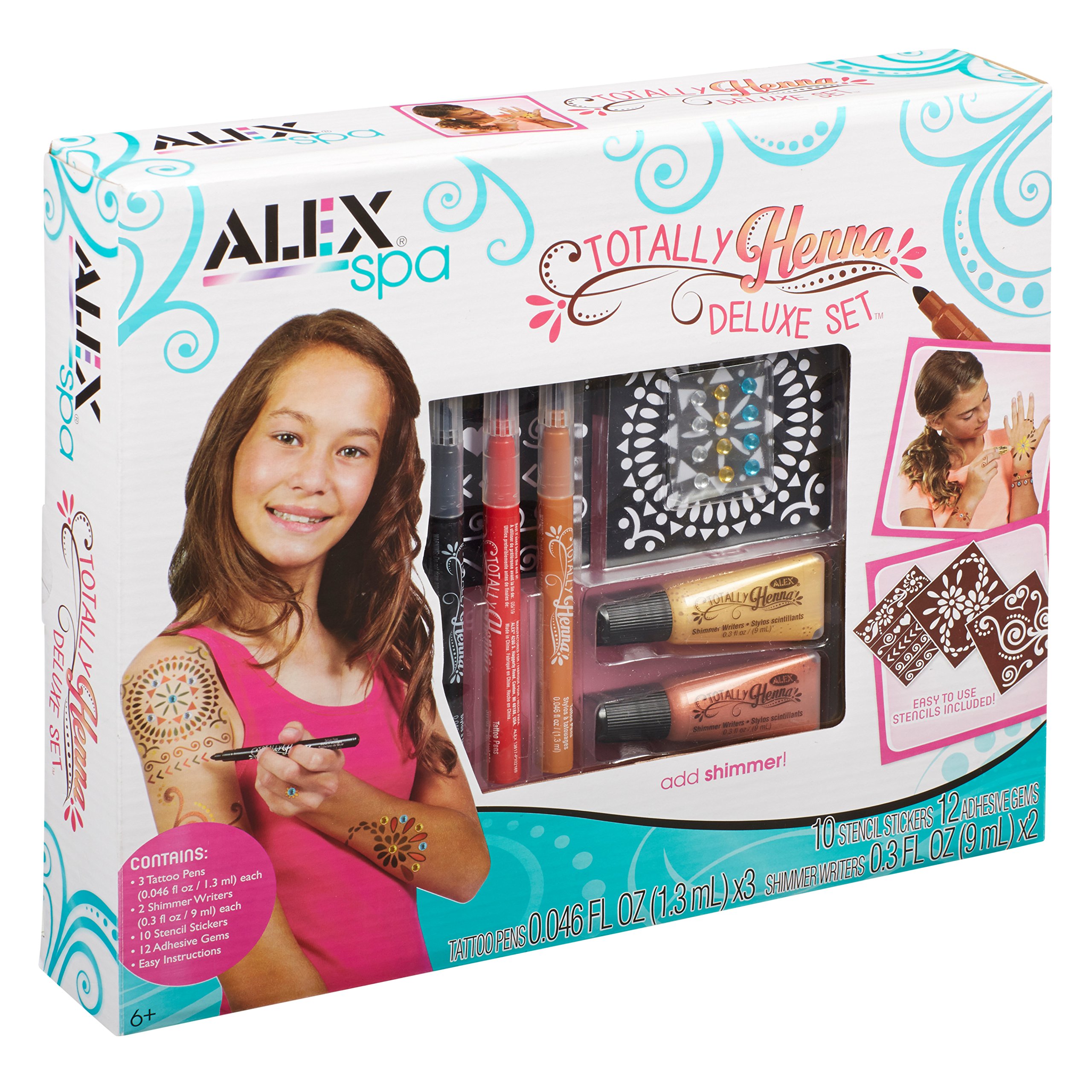 Foto 2 pulgar | Set De Actividades De Moda Alex Spa Totally Henna Deluxe Para Niñas Mayores De 6 Años - Venta Internacional.