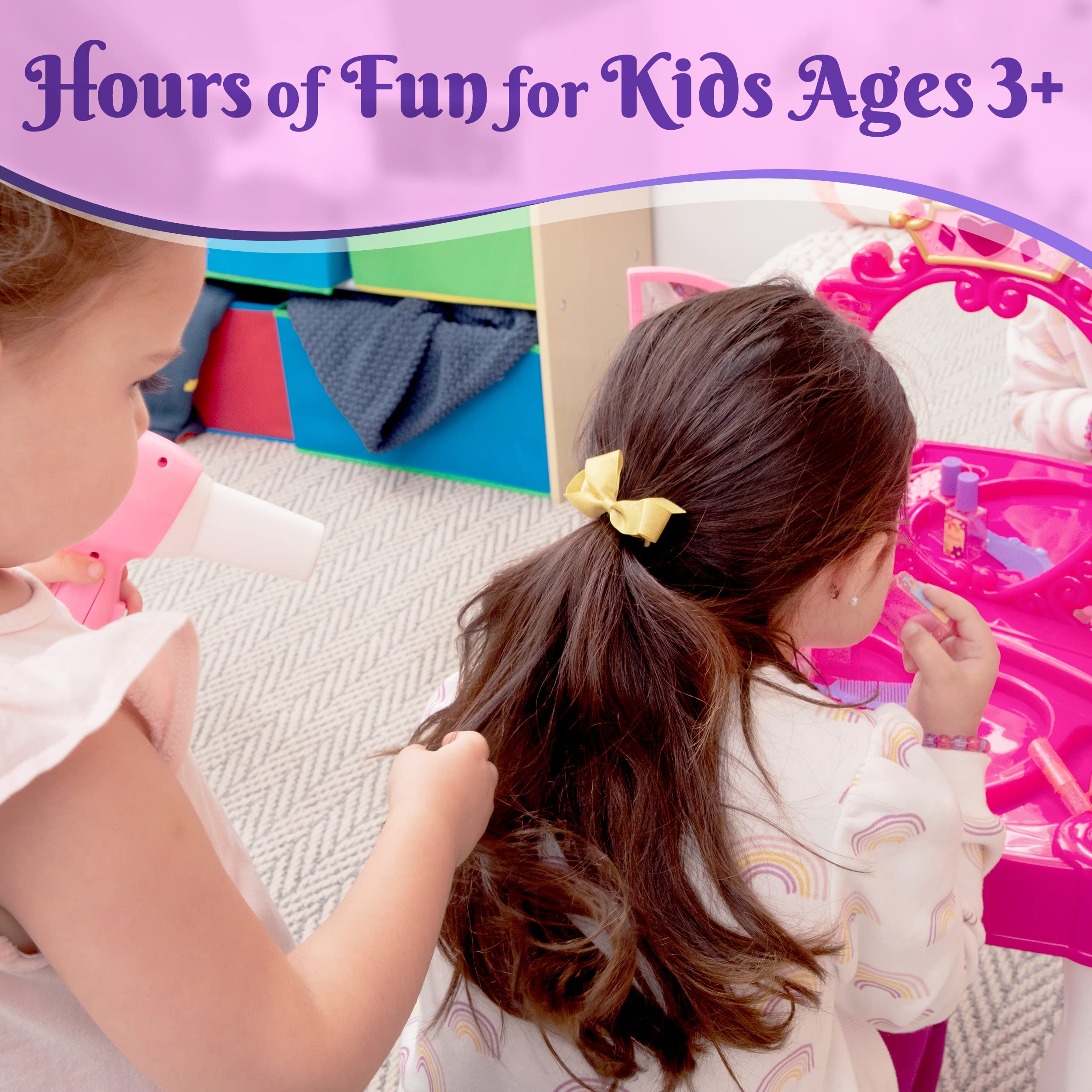 Foto 4 | Mesa De Maquillaje Prextex Kids Con Espejo, Silla Y Accesorios - Venta Internacional.