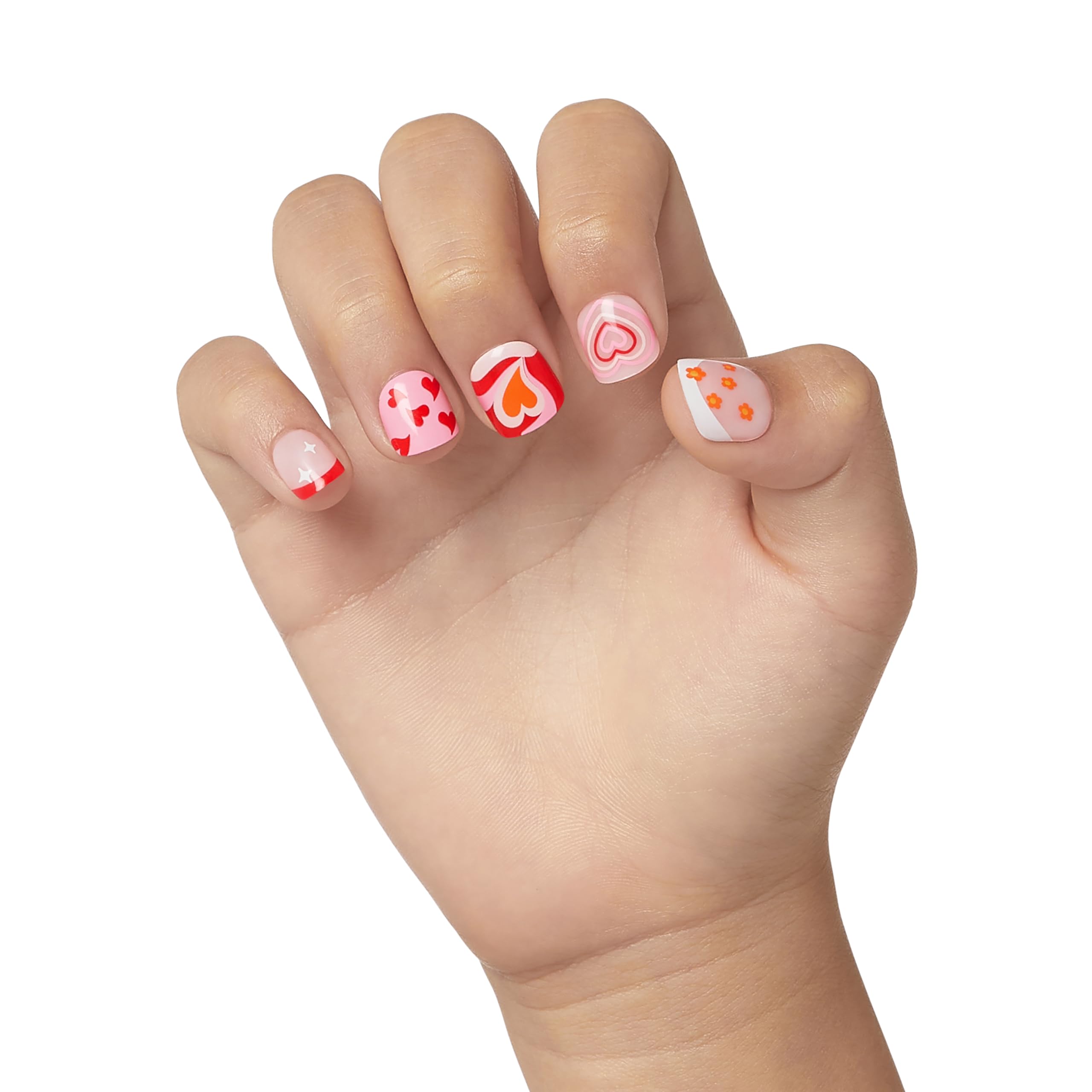 Foto 3 pulgar | Press-on Nails Impress «playground», Tamaño Infantil, Con Forma De Cuclilla Roja - Venta Internacional.